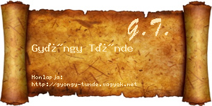 Gyöngy Tünde névjegykártya