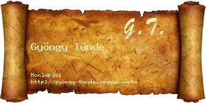 Gyöngy Tünde névjegykártya
